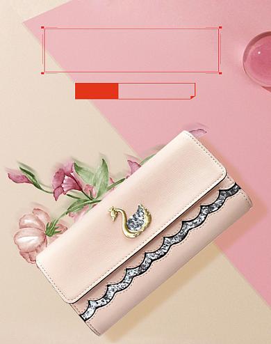 粉色调年货节女士包包促销海报背景