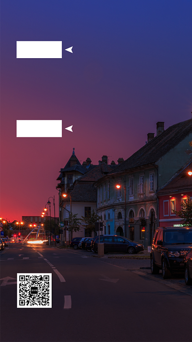 创意插画欢乐旅游季手机海报背景