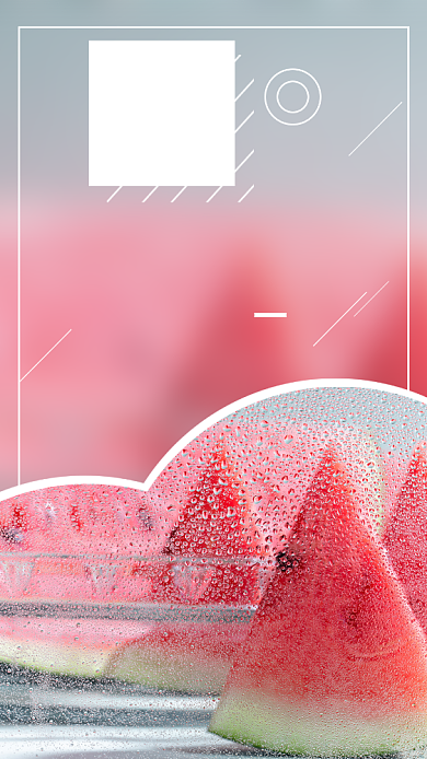 夏天简约文艺宣传手机海报背景