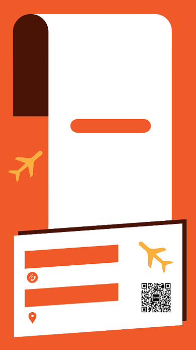 扁平创意春节旅游旅行社宣传手机海报背景