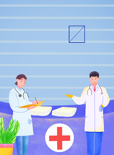 创意插画世界抗癌日海报背景