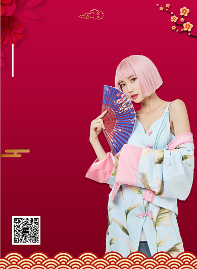 国潮摄影图印刷海报模版背景