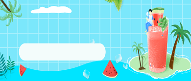 创意卡通网红西瓜汁微信公众号素材图片背景