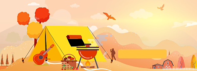 帐篷淘宝电商banner图背景