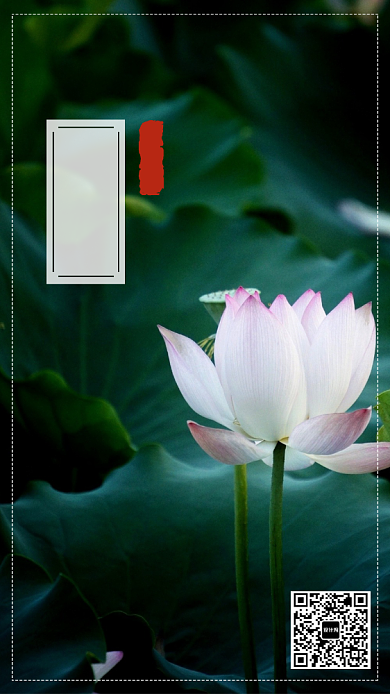 简约大气处暑二十四节气手机海报背景