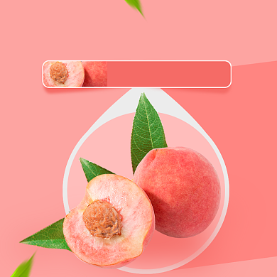 天然水蜜桃水果淘宝主图直通车模板背景