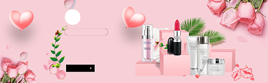 深度补水化妆品淘宝banner背景
