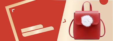 保价双12红色冬季女包手机包淘宝banner背景