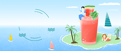 简约二十四节气夏至宣传海报微信公众号素材图片背景