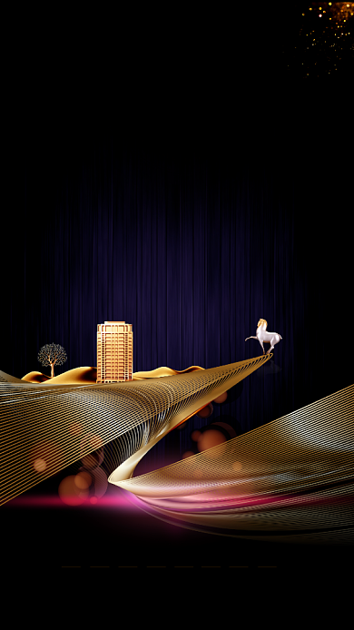 简约房产开盘手机宣传海报背景