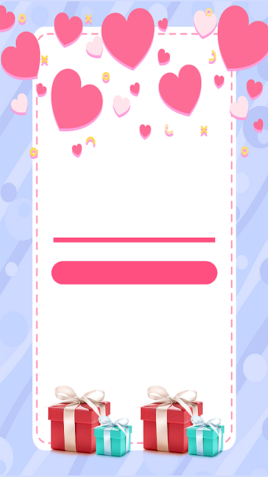 蓝色生日贺卡手机海报背景