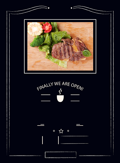 简约欧式意式西冷牛排西餐美食海报背景