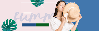  女装特惠海报banner背景