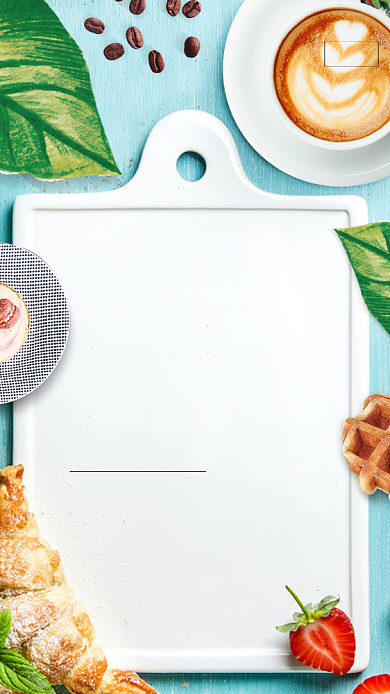 时尚下午茶卡布奇诺海报背景