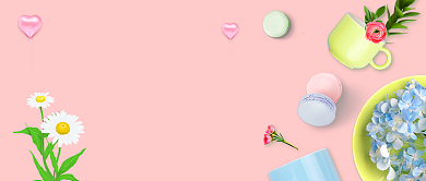 浅蓝色小清新陆月你好公众号首图背景