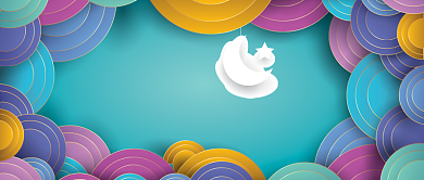 七彩儿童节快乐宣传海报微信公众号素材图片背景