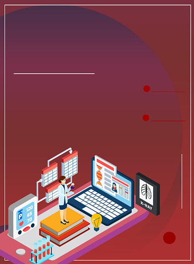 渐变科技医疗讲座印刷海报背景