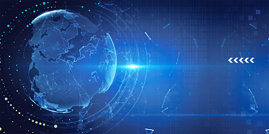 创意蓝色科技未来展板背景