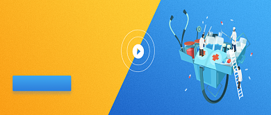 黄蓝医疗救护宣传公众号首图背景