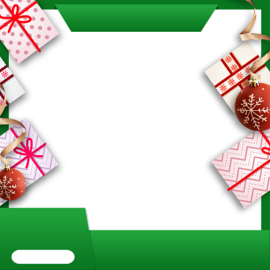 圣诞节绿色礼盒直通车主图背景