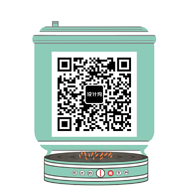 创意卡通扫码领美食背景