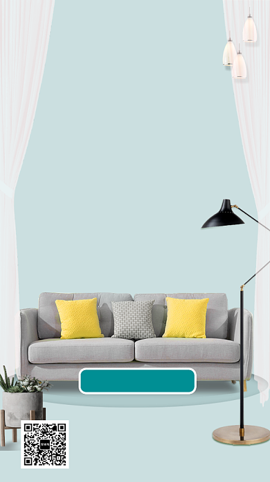 简洁极简主义手机海报背景