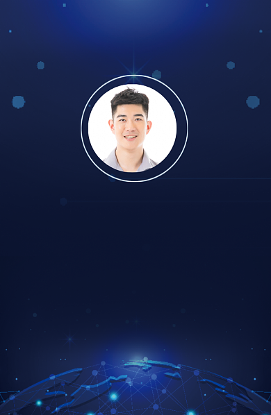 蓝色科技感工作证背景