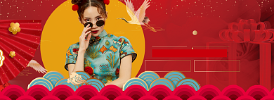 套装女装海报banner背景