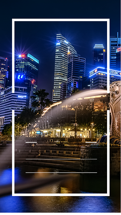 新加坡旅游手机海报背景