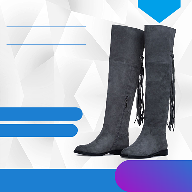 保暖冬季长筒靴淘宝天猫主图直通车背景