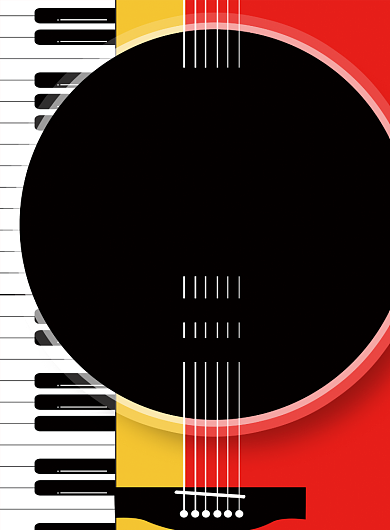 简约乐器音乐培训班招生宣传海报背景