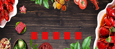 美食麻辣小龙虾公众号首图背景