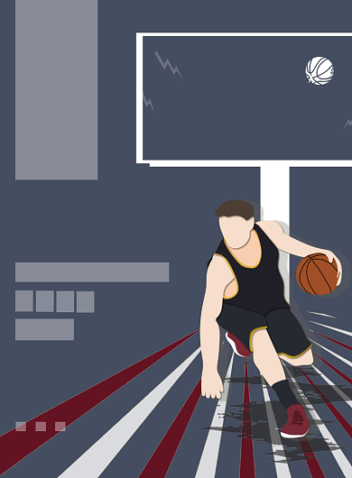 创意篮球社海报背景