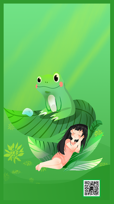 简约卡通风惊蛰节气海报背景