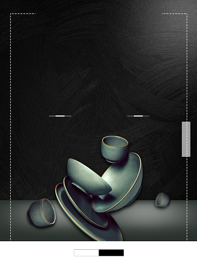 时尚大气陶瓷展览广告印刷海报模板背景