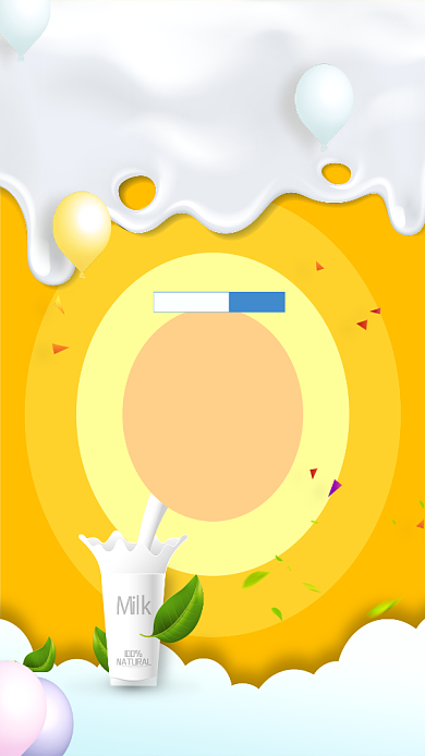 新鲜牛奶主题海报背景