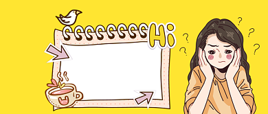 国庆节综合症卡通手绘手机首图背景