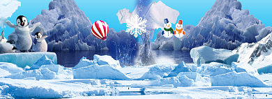 淘宝天猫冰雪节户外运动工具促销海报背景