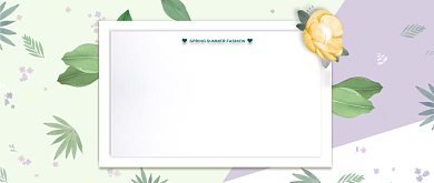 绿色小清新春夏新风尚公众号首图背景