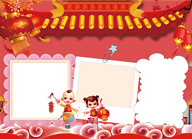 春节文化小报背景