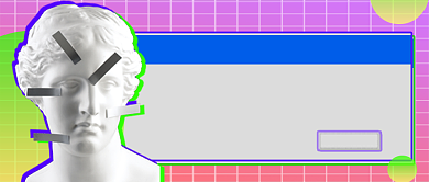 蒸汽波潮流前沿服装打折促销公众首图背景