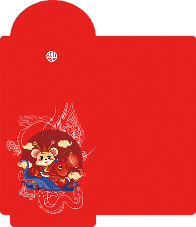 卡通创意鼠年红包背景