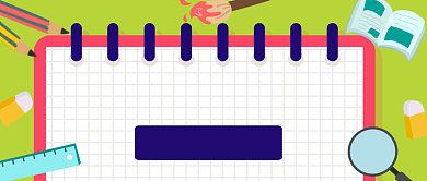 卡通插画清新开学季促销公众号首图背景