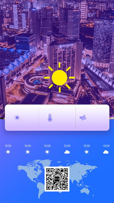 天气手机海报背景