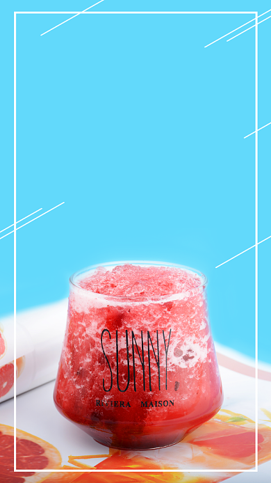 新品上市清爽夏日创意手机海报背景