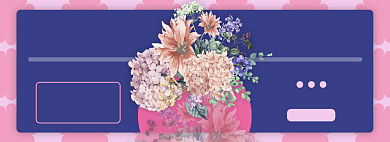 干花电商淘宝banner图背景