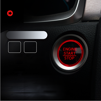 黑色炫酷夜光智能汽车配件按钮贴直通车背景