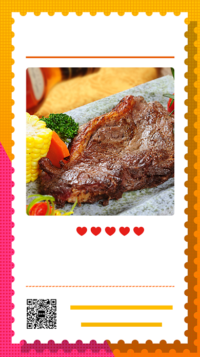 黑椒牛排手机海报背景