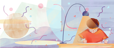 国际青年节插画公众号首图背景