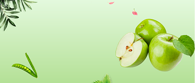 绿色清新生活购物手机首图背景